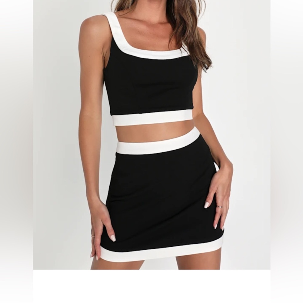 Lulu's Black and White Color Block Set